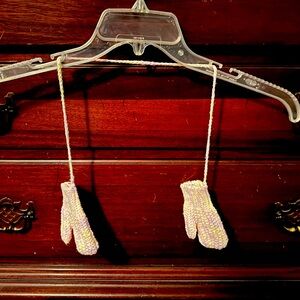 Hand Made Toddler connected Mittens